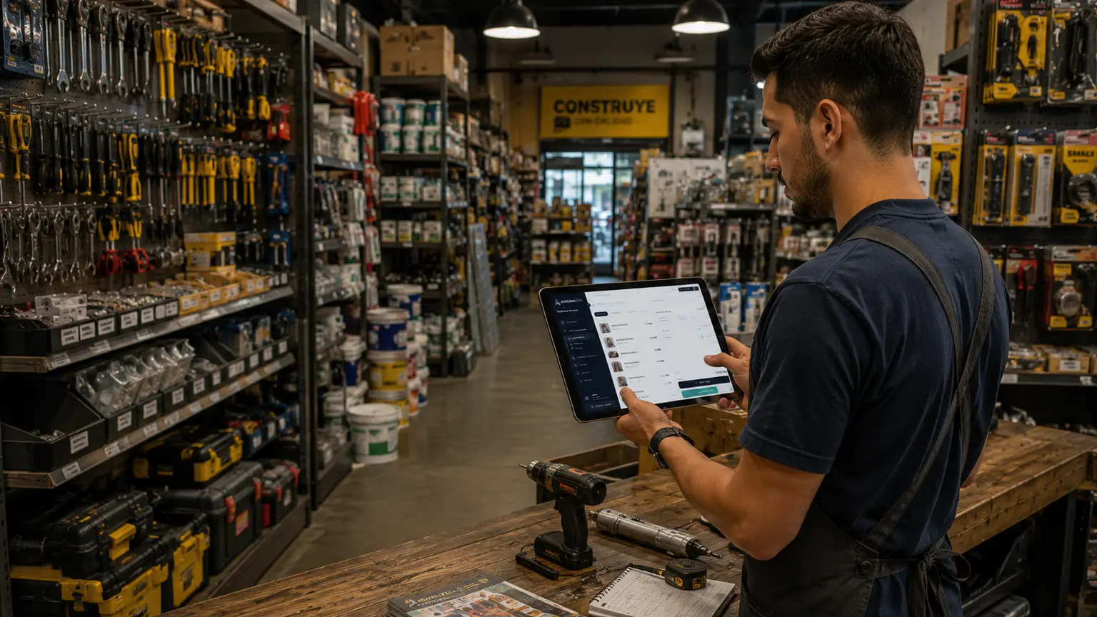 Sistema Punto de Venta Axioma POS funcionando en tablet para retail y gastronomía